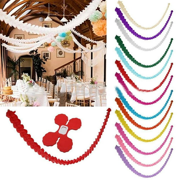 3m Paper Garland Happy Birthday Bunting Banner Wedding Party for Hanging Dec 